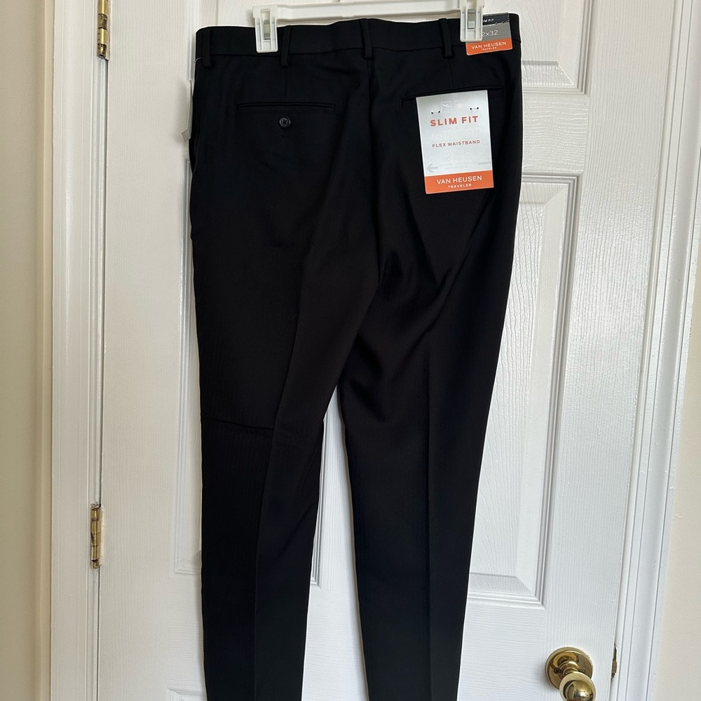 Van Heusen Men's Charcoal Slim Fit Trousers